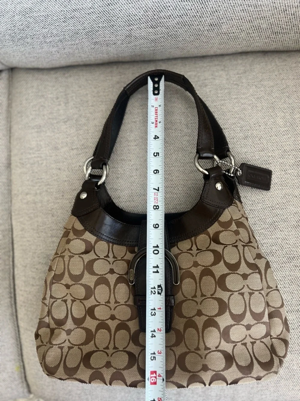 Coach y2k vintage Signature Soho Lynn Hobo Shoulder Bag F17094 Brown - Picture 13 of 15